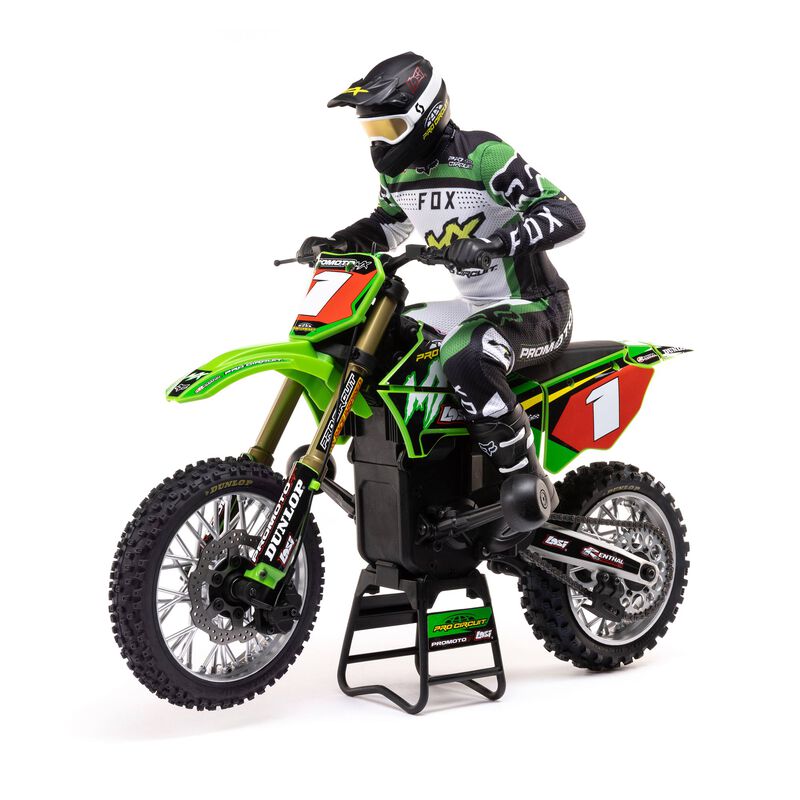 1/4 Promoto-MX Pro Circuit 2S RTR Brushelss Motorcycle (Battery and Charger Included), Green