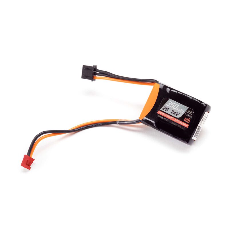 7.4V 350mAh 2S 30C LiPo Battery: PH2.0