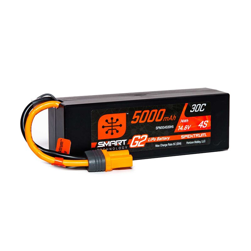 14.8V 5000mAh 4S 30C Smart G2 Hardcase LiPo Battery: IC5